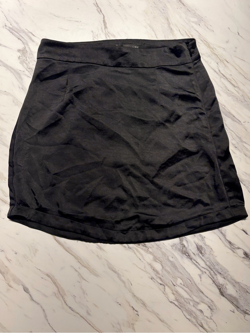 Dynamite Black Satin Mini Skirt XS